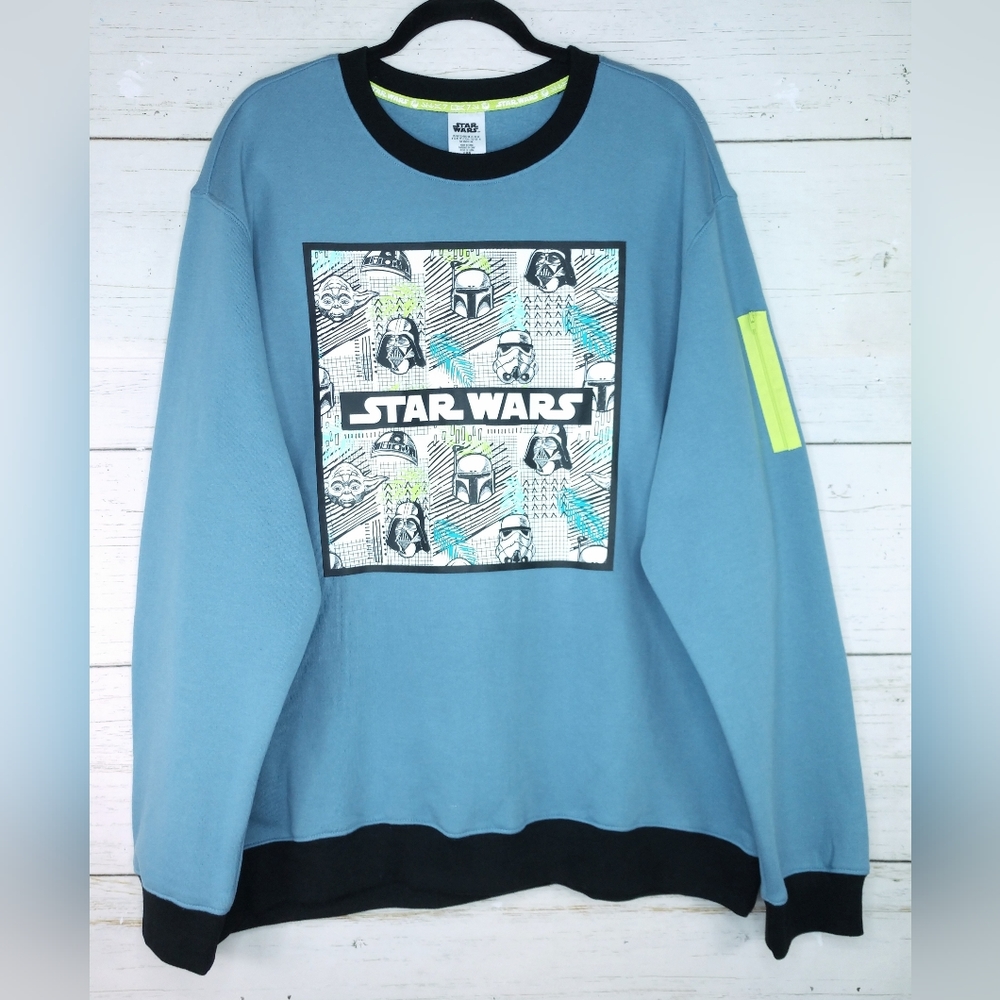 Disney Star Wars Graphics Long Sleeve Pullover Sweatshirt